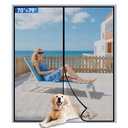LONGEAS Upgraded PET Mesh Magnetic Screen Door Stronger Than Fiberglass and Polyester,Hands Free,Keep Bugs Out,Pet & Kid Friendly,Suitable for Sliding Doors,Patio and French Doors-70" X 79"