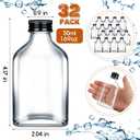 Patelai 32 Pcs 50 ml Small Glass Bottles with Caps Bulk 1.7 oz Mini Clear Flask Liquor Bottles Empty Alcohol Shot Bottling DIY Wedding Gift for Syrup Potion Juice Wellness Vodka Beverages Whiskey Oil