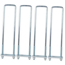 4Pack 4" X 8" Square Bend U-Bolt Kit, Heavy Duty Steel 5/8 Inch Diameter, 4 Complete Sets with 1-1/8" x 6" Tie Bars for Truck Chassis.