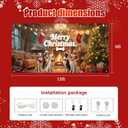 Christmas Garage Door Banner 13x6ft Merry Christmas Dogs Fireplace Theme Backdrop Banners for Outside Indoor Winter Door Cover Garage Wall Covering for Party Garage Decorations