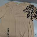 SweatyRocks Boy's Letter Print T Shirts Crew Neck Short Sleeve Graphic Tees Tops (Beige,13-14Y)
