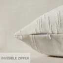 HALANS Set of 2 Summer Decorative Throw Pillow Cover 12x20 Inch, White