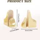 2 x 2-Pack Glass Clamp, Cucumis Adjustable Bright Zinc Alloy Glass Clip Clamp for Shower, Bathroom, Kitchen & Staircase Handrail (Gold)