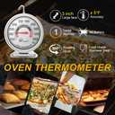 KT THERMO 6PCS Oven Thermometer150-600F, Oven Grill Fry Chef Smoker Analog Thermometer Instant Read Stainless Steel Kitchen Cooking Thermometer