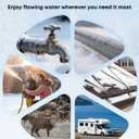 Pawfly 12 FT Heat Tape for Water Pipes, 8 W/ft 120 V Pipe Heating Tape, Self-Regulating Heat Trace for Pipe Freeze Protection, Heating Cable for Pipes Roofs, Keep Water Flowing at -40 F