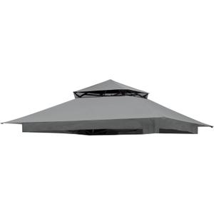 Grey Gazebo Replacement Cover Compatible with ABC 13x13 Pop Up Gazebo Frame,This Particular Replacement Cover Will Not Fit Any Other Models