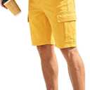 ABSECAI Mens Skinny Casual Stretch Denim Summer Cargo Shorts with Pockets, Size 38