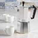 Primula Classic Stovetop Espresso and Coffee Maker, Moka Pot for Italian and Cuban Caf Brewing, Greca Coffee Maker, Cafeteras, 9 Espresso Cups, Silver