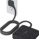 TESSAN 15Ft Black Extension Cord with Multiple Outlets, Surge Protector Power Strip with 6 Outlets and 4 USB Ports (2 USB C), 2100 Joules Protection, Flat Plug, Outlet Extender for Home, Office, Dorm