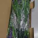 16 Bundles Artificial Plants Outdoor, UV Resistant Fake Lavender & Monkey Grass, Realistic Plastic Faux Plants for Balcony, Patio, Porch Greenery Decor, Planter Filler(Purple)