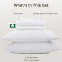 California Design Den King Size Sheets Set - 1000 Thread Count Sateen, Thick and Natural 100% Cotton King Bed Sheets, Deep Pockets, Durable Bedding Set - White