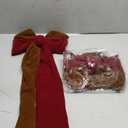 2 Large Brown Velvet Christmas Wreath Bow, Xmas Premade Vintage Velvet Bow for Wreaths for Indoor Outdoor Tree Topper Door Garland Holiday Party Winter Decor