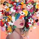 Ginkko Paint by Numbers for Adults Beginner & Kids Ages 8-12 with Wooden Frame Easy Acrylic on Canvas 9x12 inch with Paints and Brushes, Girls and Flowers (Include Framed)