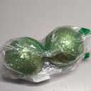 6" 2 Pcs Large Christmas Balls Ornaments Set Hanging Decorations, Green Big Xmas Tree Ornaments Balls, Shatterproof Glitter Indoor Christmas Decoration for Tree, Winter, Holiday, Party, Bowl Filler (#5.9"(15cm))