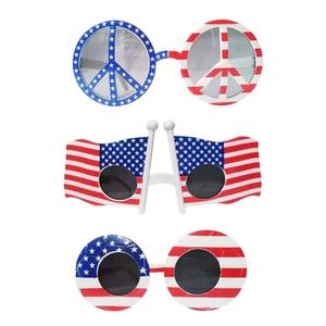 American Flag Glasses 3 pcs, Fourth 4th of July Party Accessories, USA Veterans Day decoration Memorial Day Patriotic Party Red White and Blue Photo Booth Props Favor