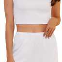 Artfasion Women Summer Sleeveless Pajama: Tank Tops Pjs Sets 2 Piece Lounge Set Comfy Shorts Sleepwear (White, M)