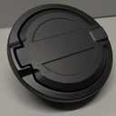 Fuel Filler Door Cover Gas Tank Cap Cover Compatible with Jeep Wrangler 2018-2024 JL JLU 2/4 Door, Aluminum Gas Cap-Black