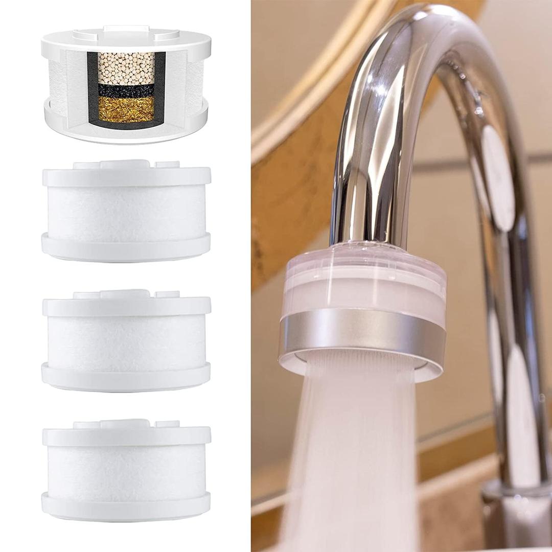 LongLasting Bathroom Sink Faucet Water Filter .Removes 99% Chlorine Heavy Metals. Hard Water Softener. Kitchen Purifier. Relieve Dry, Rough&Itchy Skin, Suitable for Sensitive Skin.TWF 2.0.