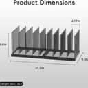 9-Section Desk File Organizer, Vertical File Holder, Mesh Desktop File Folder Metal File Binder Organizer Stand for Office Home Classroom, Black