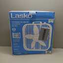 Comfort Zone Box Fan with Carry Handle, 20 inch, 3 Speed Full-Force Air Circulation Window Fan, Bedroom Floor Fan with 5 Blades, White Noise Cooling Fan, White