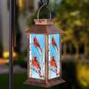 Solar Lanterns for Garden Decor, Waterproof Design Solar LED Hanging Lights for Yard, Patio, Lawn, and Porch, Gifts for Mom, Grandma(Tree Trunk)