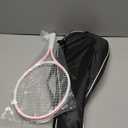 Junior Tennis Racquet Lightweight Aluminum Tennis Racquet Beginner-Friendly Athletic Gear for Children, Beginners, Indoor Training Backyard Pink White Handle-net Bag