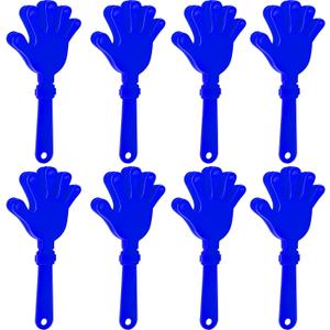 8 Pcs Hand Clappers Noisemakers 7.5 Inch Clappers Noisemakers Plastic Hand Clappers for Birthdays Game Football Sporting Events Cheers Supplies Dance Basketball Football Noisemakers(Blue)