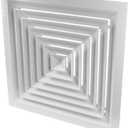 Repa Market 18" x 18" (Neck) Square Aluminum Ceiling Diffuser - Industrial 4 Way Supply Exhaust Ventilation, Air Conditioning - HVAC Horizontal Flow Duct Cover - Office Warehouse 24" x 24" (Outer)