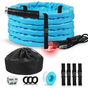 Heated Water Hose for Rv (30ft L x 5/ 8"ID) 4.0 Upgraded Function with Energy Saving Thermostat to Keep Drinking Water Running in down to -45℉, Designed for RV Campers, with Storage Bag, Anti-Freeze