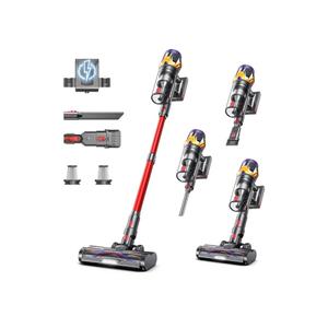 Cordless Vacuum Cleaner, Upgraded 55KPA 650W 70Mins Stick Vacuum with Hurricane Mode, Self-Standing, Touch Screen, 1.8L Dust Cup, Anti-tangle Wireless Vacumm, Vacuum Cleaners for Home/Pet Hair/Carpets
