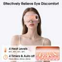 EASICUTI Heated Eye Mask, Cordless Warm Eye Compress for Dry Eyes Blepharitis Stye Treatment Eye Relief Improve Sleep, 4-Level Temperature & Timer, Washable Eye Heating Pad for Sleeping, Travel, Grey
