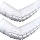Frelaxy Padded Elbow Forearm Sleeves 2 Pack Compression Crashproof Arm Pads for Football Basketball Volleyball Soccer Small