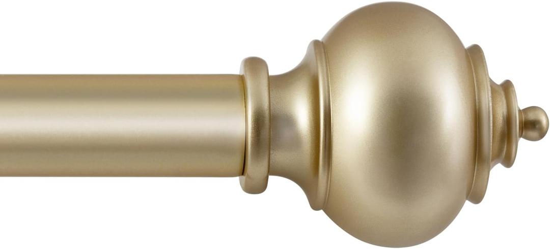H.VERSAILTEX Curtain Rods for Windows 16-106 Inch, 1" Adjustable, Gold
