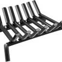 AMAGABELI GARDEN & HOME Fireplace Grate Log Holder 21 Inch Firewood Burning Rack Heavy Duty Wrought Iron Solid Steel for Chimney Hearth Fire Pit Outdoor Kindling Tools Wood Stove Accessories