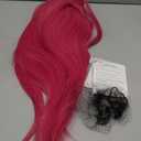 ColorGround Long Straight Hot Pink Cosplay Wig with 2 Ponytails for Halloween Party Costume (Hot Pink)