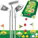 Liberry Kids Golf Set Aged 3 4 5 6 for Boys Girls, Retractable Toddler Golf Clubs Set with Putting Mat & Cornhole Board, Outdoor Indoor Sports Toy Birthday Gifts