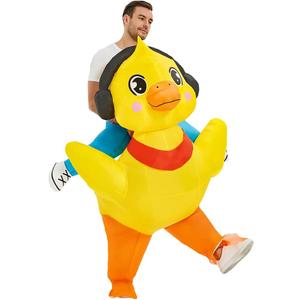 KOOY Inflatable Duck Costume Adult, Inflatable Costumes Women Men, Ride On Duck Suit Blow Up Costume for Adults, Party Halloween Costumes