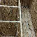 Silverware Holder for Party, Wicker Utensil Caddy, Woven Picnic Caddy for Plates, Water Hyacinth Cutlery Basket, Hosting Essentials Organizer