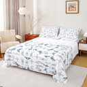 Feelyou Aircraft Bed Sheets Set Kids Airplane Print Sheet Set Boys Girls Decor Aircraft Flying Sheets with Deep Pocket Fitted Sheet Microfiber Sketch Style Blue White Bedding Set Bedroom Twin Size