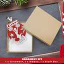 2 x Cheerleader Ornaments - Cheerleader Gifts for Girls, Senior Night Cheerleaders - Cheerleading Christmas Ornament for Girls Teens, Captain Team, Women - Red White Christmas Ornament 2025