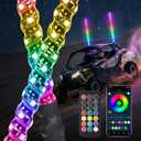 KEMIMOTO LED Whip Lights, 3FT 2pcs, RGB, Fit for UTVs ATVs