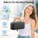 2 x Carrying Case Compatible with 2025 Nintendo SW 2, Large Switch 2 Case Travel Bag Fit for Joycon & Adapter, Protective Switch 2 Carry Holds 28 Game Cards for Game Cube Game