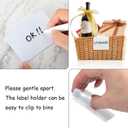 32 Pieces Basket Labels Clip Set, Include 30 Kitchen Clip Label Holder Removable PVC Bin with 2 Chalk Marker for Basket Pantry Organization Box (White Label Clip, Black Pen)