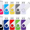 (NOT 256GB) Flash Drive 256MB USB 2.0 10 Pack Swivel Blank Memory Stick Pnstaw Bulk Thumb Drive Pen Drives Jump Drive for Data Storage, File Sharing(10 Pack,Multi-Color) (256MB)