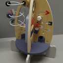 Wdmiya Space Wooden Activity Cube Toys for Baby, Montessoritoys for 1 Year Old Boy & Girl Birthday Gifts, Sensory and Educational 1st Birthday Gifts, Busy Board Toys for Baby Boy 6-18 Months (Rocket)