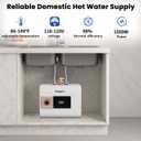 Mini Tank Water Heater Electric, 2.5 Gallons Small Under Sink Water Heater for Point of Use Instant Hot Water 110V 1500W, Wall or Floor Mounted