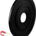 AmazingSpark 1 Pack Magnetic Tape Roll Thin Strips 1/5 Inch x 33 ft Whiteboard Magnet Tape Line Graphic Divider Magnetic Border Marking Line for Classroom Office Art Accessories (Black)