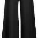 Arolina Women's Stretchy Wide Leg Palazzo Lounge Pants Casual Comfy High Waist Palazzo Pants (Large, Black)