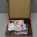 Brownbomb Ombre Orange Black Wear and Go Glueless Wigs Pre Plucked Pre Cut for Beginners Synthetic Lace Front Wigs With Bangs Long Straight layered Wigs HD Lace 26 Inch 3 Seconds to Wear for Beginners