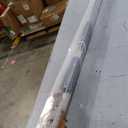 ChrisDowa Cordless 100% Blackout Roller Shade, with Striped Jacquard, Thermal Insulated, UV Protection Fabric, Total Blackout Blinds for Window, French Doors, Home and Office. White, 58" W x 72" H